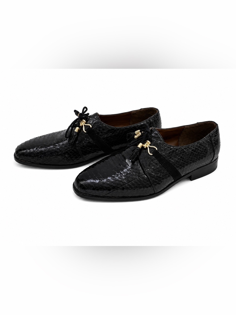 Giorgio Brutini,Men’s,Black,Snake Skin and Leather Dress Shoes. Size-7 1/2.